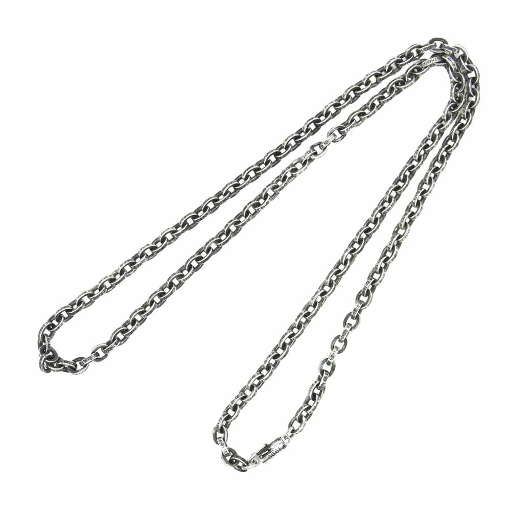 CHROME HEARTS クロムハーツ（原本無） ホノルル店レシート付属 PAPER CHAIN 24inch ペーパーチェーン 24インチ ネックレス シルバー系【中古】