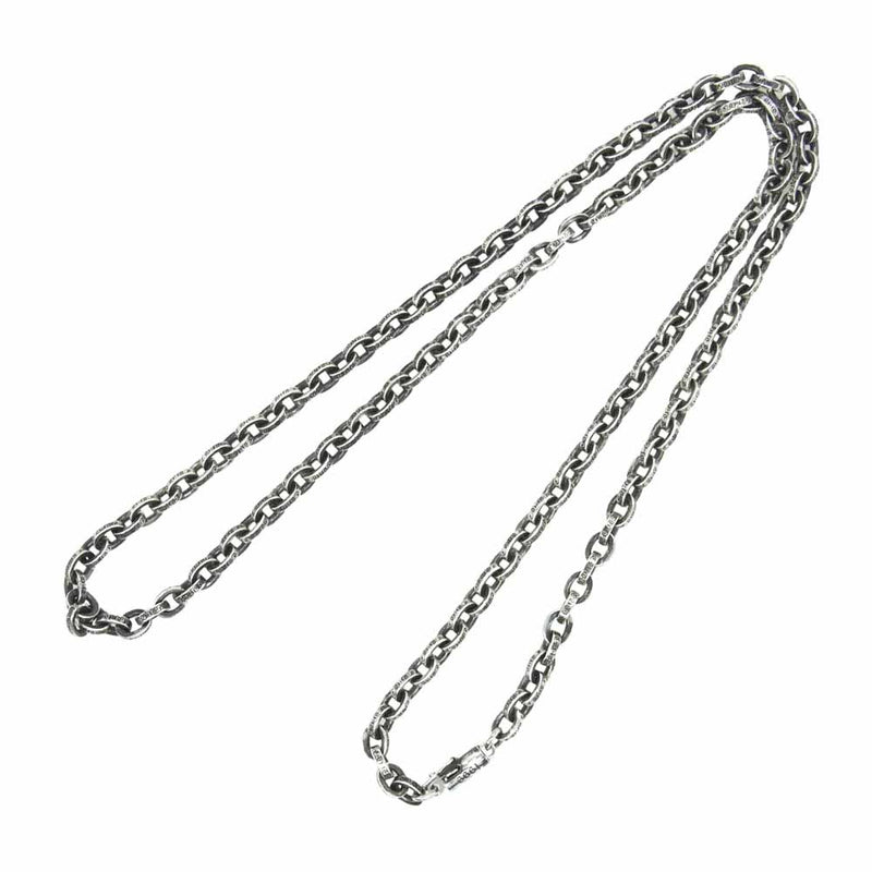 CHROME HEARTS クロムハーツ（原本無） ホノルル店レシート付属 PAPER CHAIN 24inch ペーパーチェーン 24インチ ネックレス シルバー系【中古】