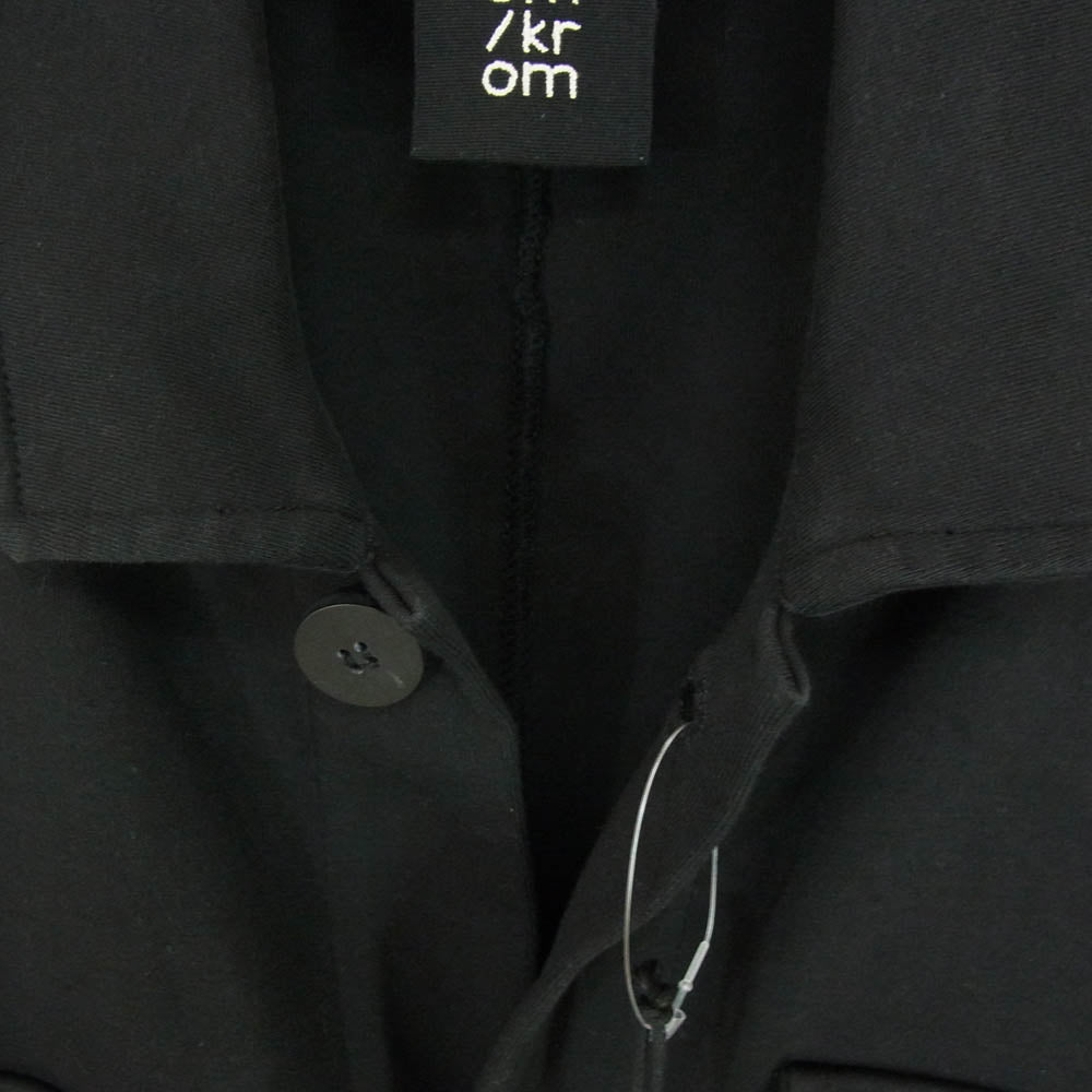 トム/クロム M SJ 513 WORK COAT MEDIUM JERSEY ミディアム ジャージ ワーク コート ブラック系 S【中古】