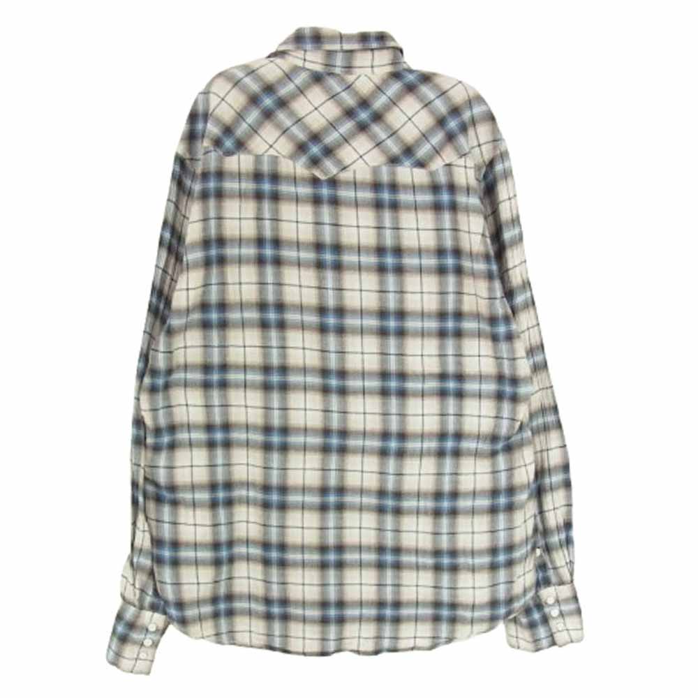 Wrangler ラングラー S9040 チェック ウエスタン 長袖 シャツ ブルー系 S【中古】