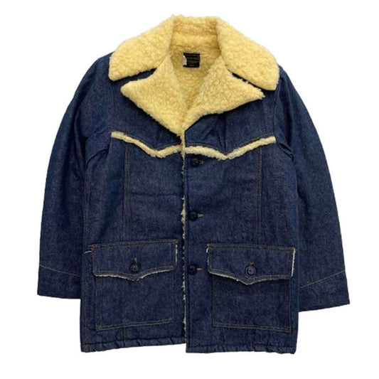 ヴィンテージ Sears ROEBUCKS シアーズ ローバックス ランチコート デニム ジャケット インディゴブルー系 38【中古】