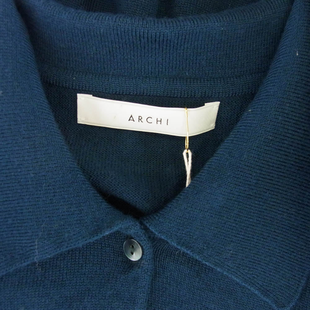 archi アーキ AW22-J1 WHOLE GARMENT KNIT COLLAR ニット オールインワン グリーン系 FREE【中古】