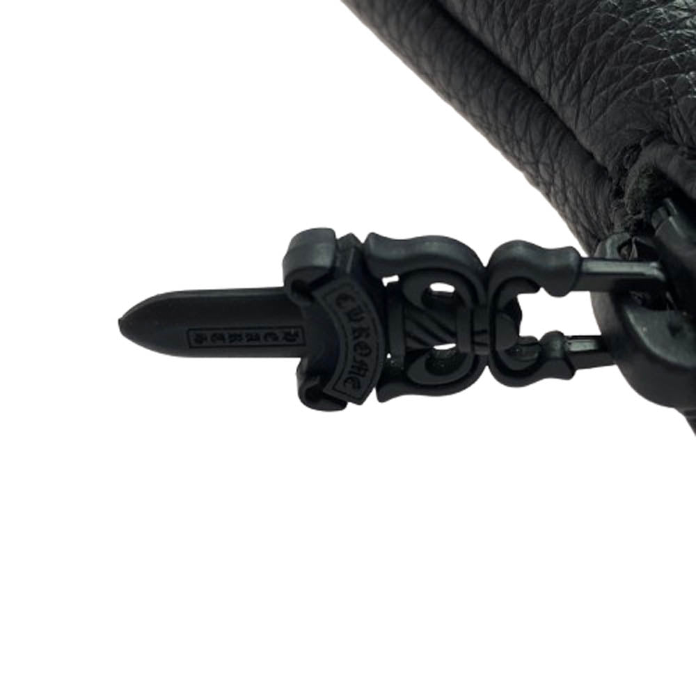 CHROME HEARTS クロムハーツ（原本無） ダガージップ クロスパッチ メガネケース アイウェアケース ブラック系【中古】