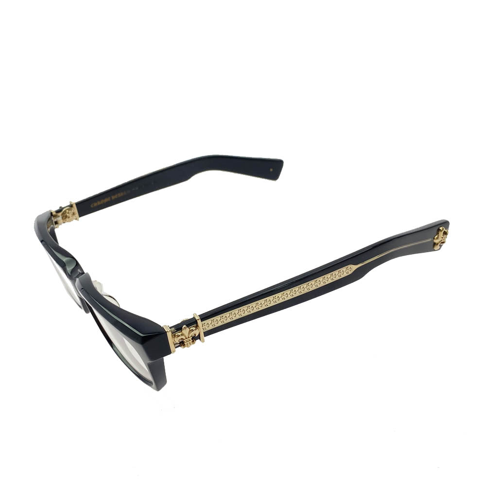 CHROME HEARTS クロムハーツ（原本無） 55□17-143 SPLAT-A BSフレアテンプル ウェリントン サングラス メガネ ブラック系 55□17-143【中古】
