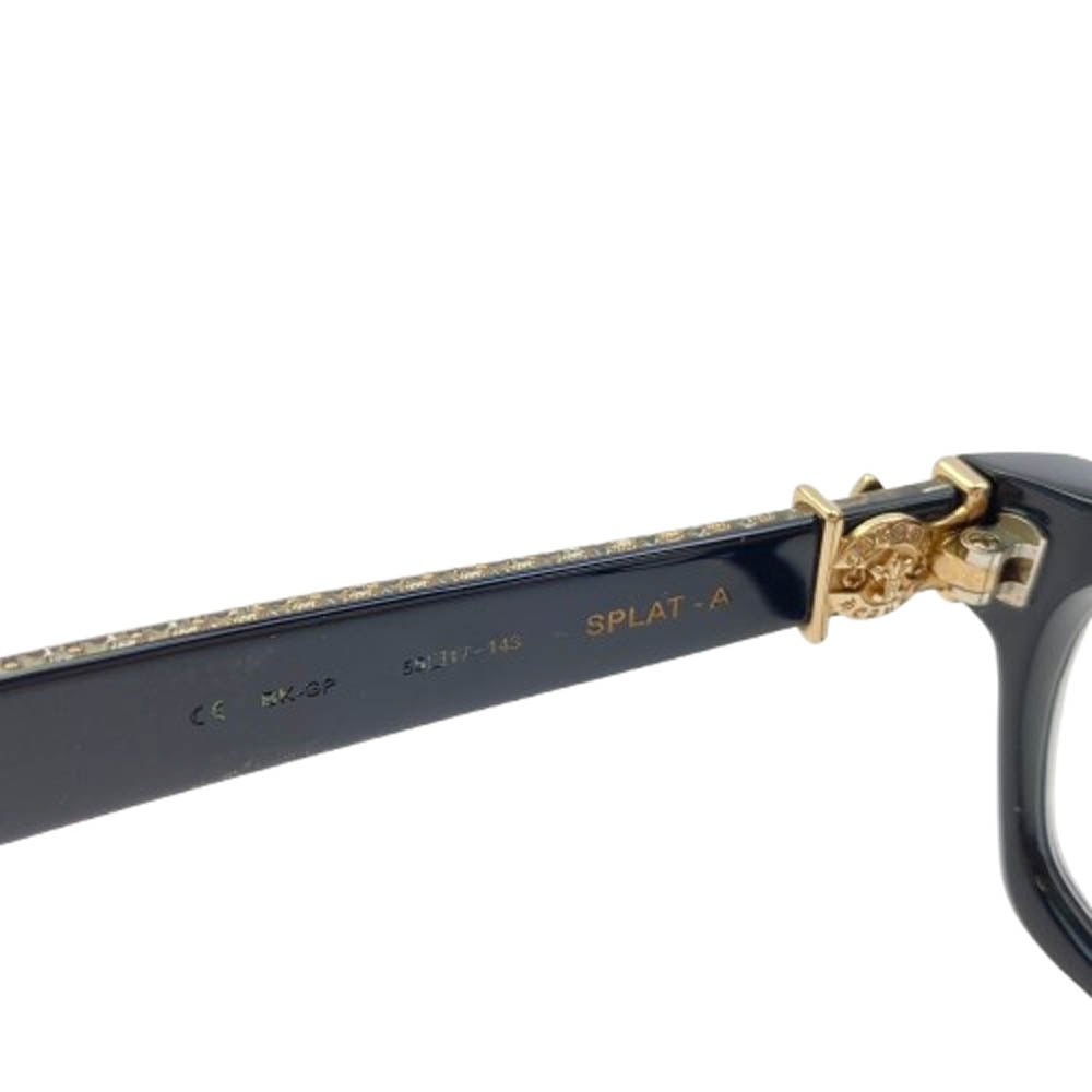 CHROME HEARTS クロムハーツ（原本無） 55□17-143 SPLAT-A BSフレアテンプル ウェリントン サングラス メガネ ブラック系 55□17-143【中古】