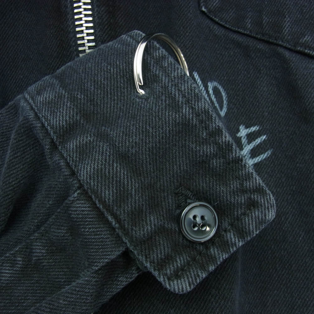 フェイスコネクション 19AW X5813DNTMB7 NTMB FAITH DENIM SHIRT 裾フリンジ デニム シャツ ジャケット ブラック系 M【中古】