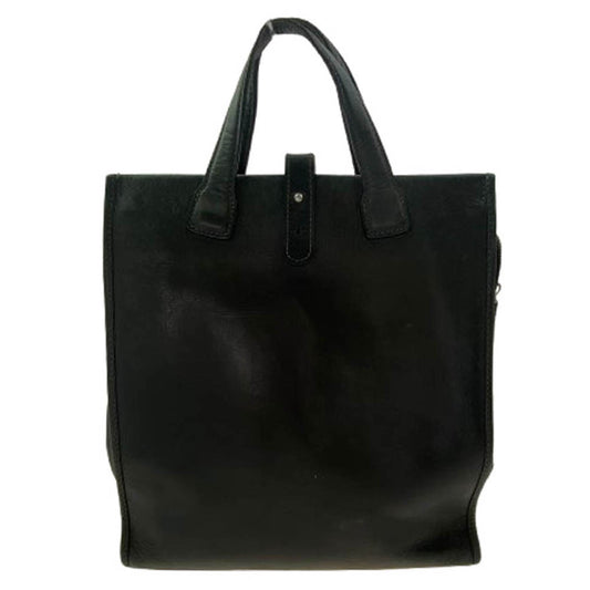 インディード オールレザー トートバッグ 本革 ハンドバッグ 本皮 カバン ブラック系【中古】