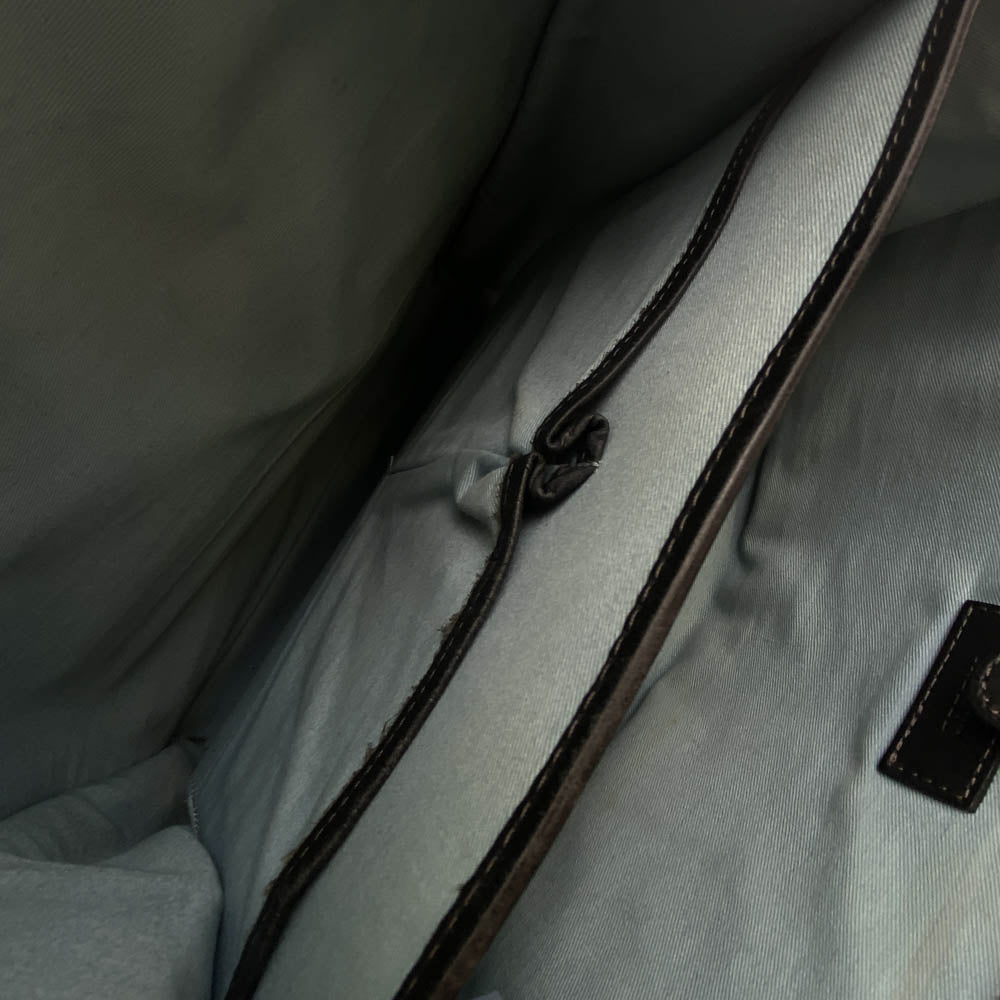 インディード オールレザー トートバッグ 本革 ハンドバッグ 本皮 カバン ブラック系【中古】