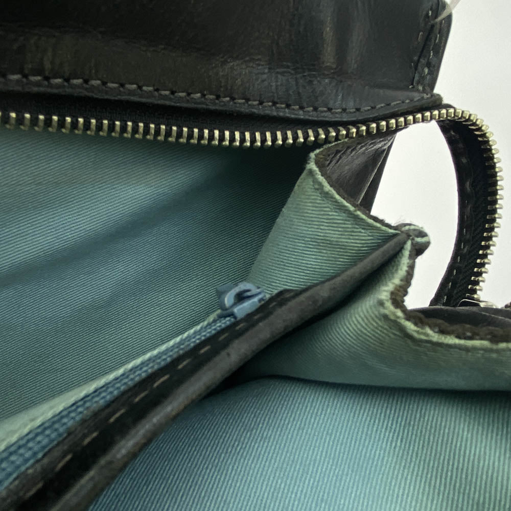 インディード オールレザー トートバッグ 本革 ハンドバッグ 本皮 カバン ブラック系【中古】