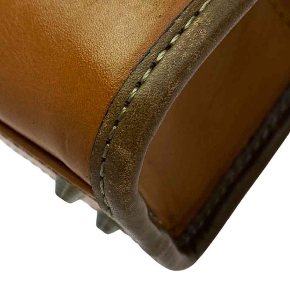 インディード 2way ショルダーストラップ付 レザー ブリーフケース ビジネスバッグ ライトブラウン ブラウン系【中古】