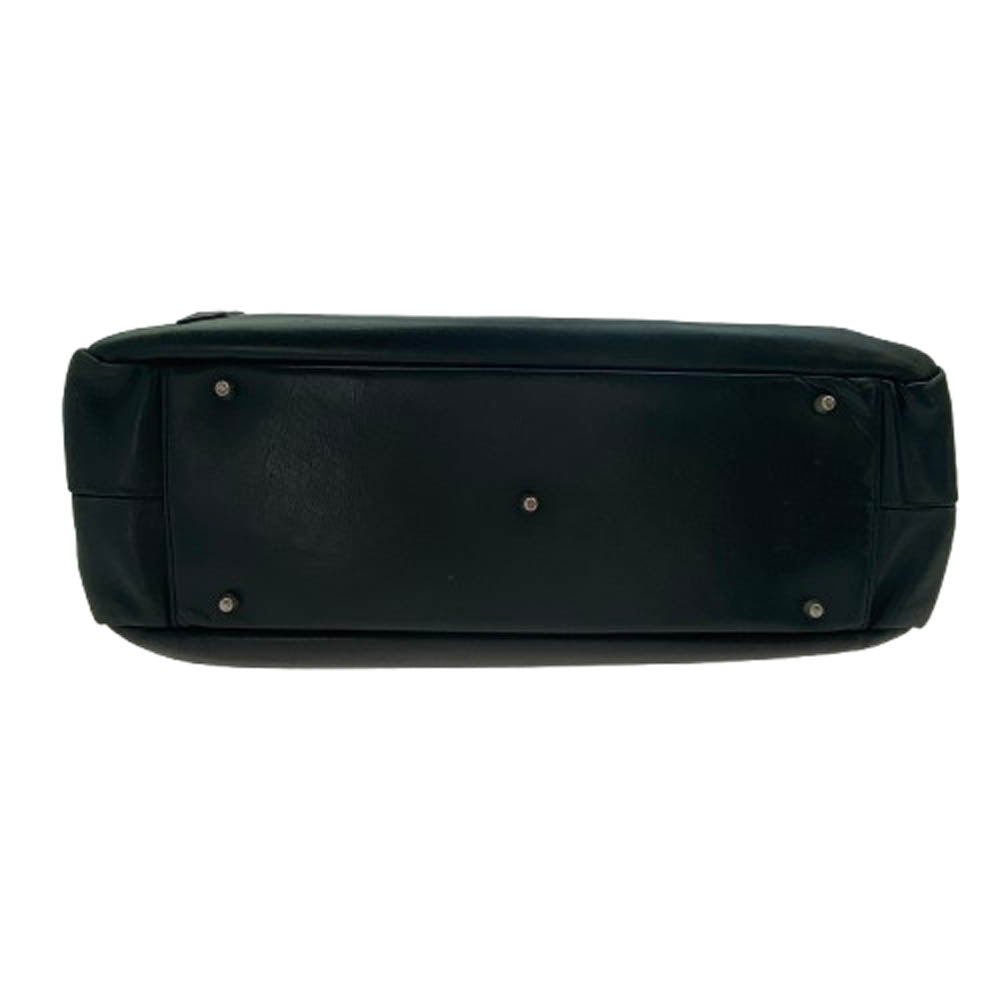 インディード オールレザー ブリーフケース ビジネスバッグ ブラック ブラック系【中古】