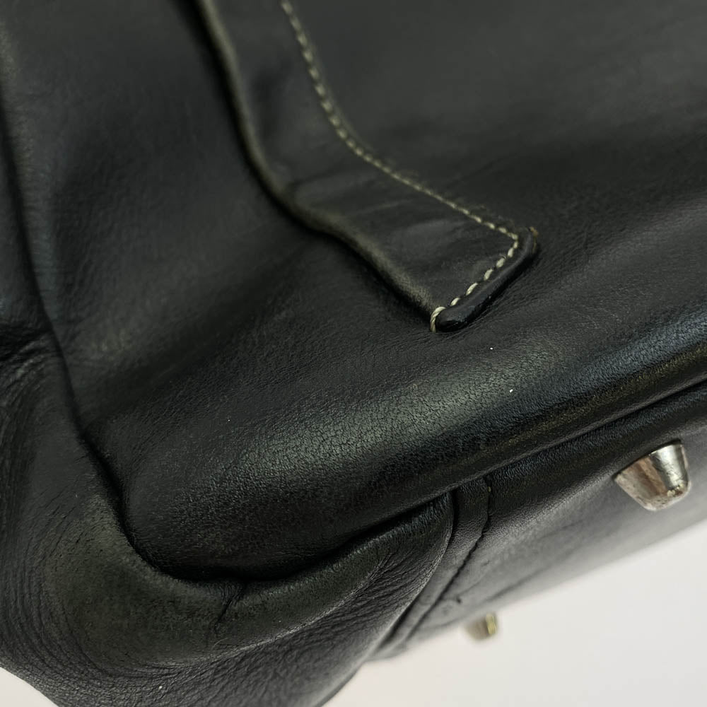 インディード オールレザー ブリーフケース ビジネスバッグ ブラック ブラック系【中古】