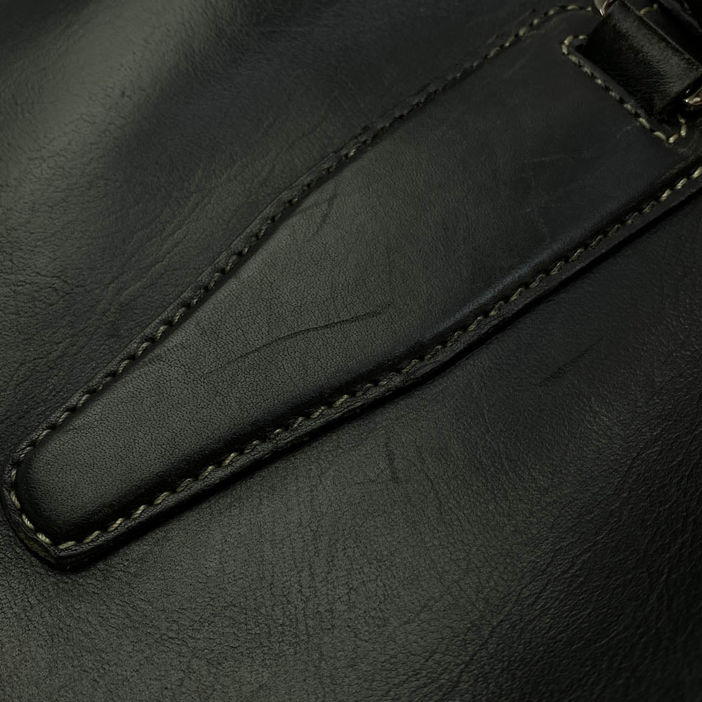 インディード オールレザー ブリーフケース ビジネスバッグ ブラック ブラック系【中古】