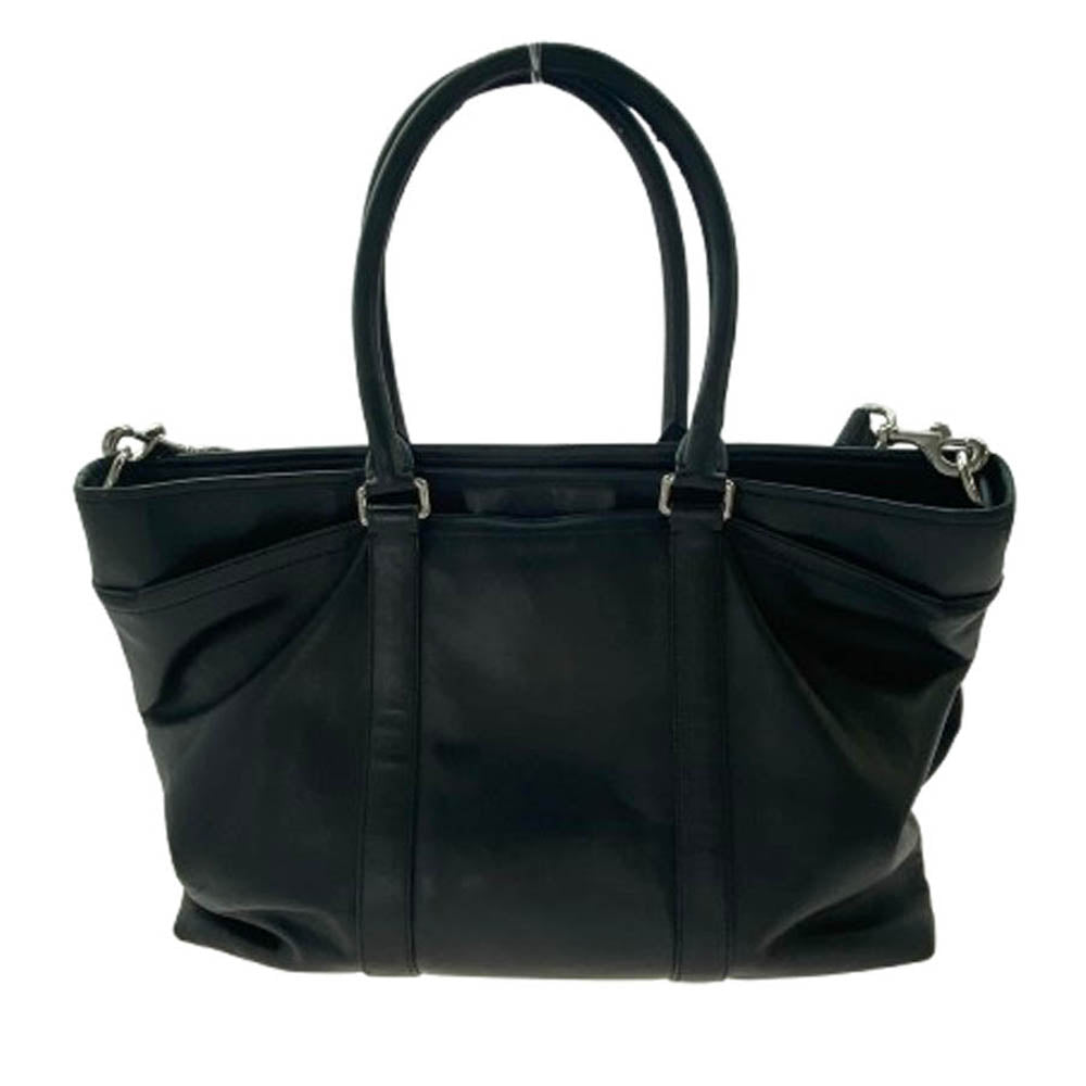 COACH コーチ F71562 ヘリテージ レキシントンレザー 2WAYショルダー ビジネス トートバッグ ブラック系【中古】