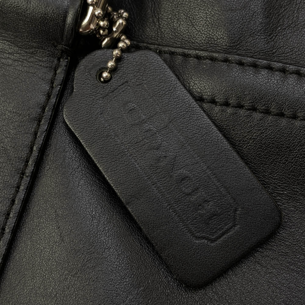 COACH コーチ F71562 ヘリテージ レキシントンレザー 2WAYショルダー ビジネス トートバッグ ブラック系【中古】