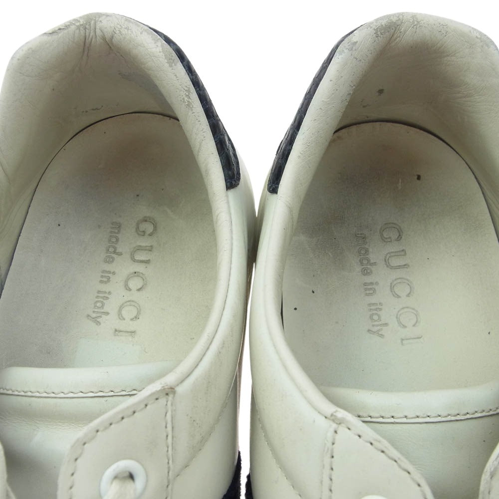 GUCCI グッチ 386750 シェリーライン ローカット スニーカー ホワイト系 7.5【中古】