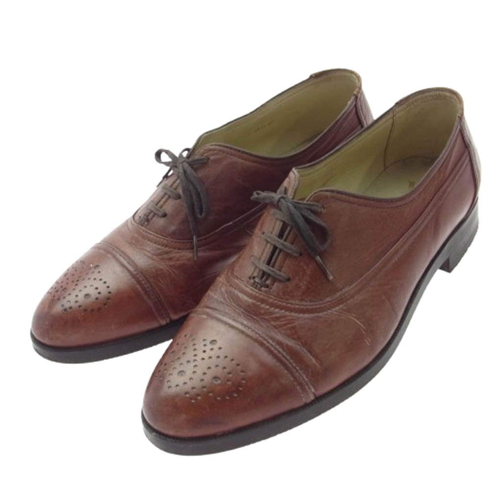 YVES SAINT LAURENT イヴサンローラン レザー シューズ ブラウン系 25.5EEE【中古】