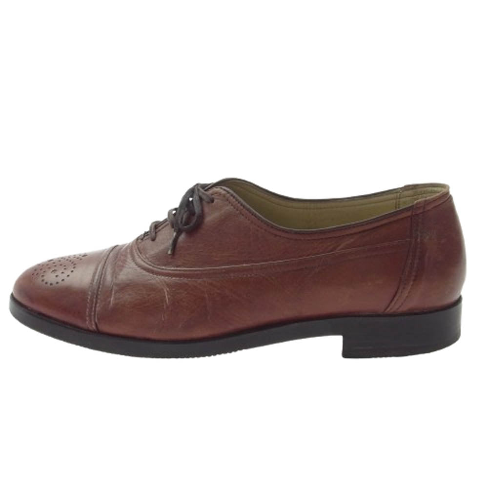 YVES SAINT LAURENT イヴサンローラン レザー シューズ ブラウン系 25.5EEE【中古】