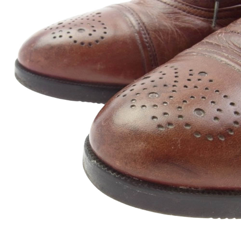 YVES SAINT LAURENT イヴサンローラン レザー シューズ ブラウン系 25.5EEE【中古】