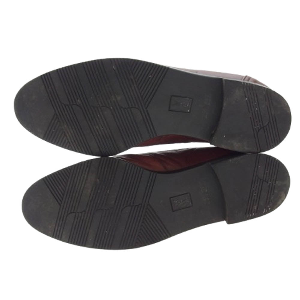 YVES SAINT LAURENT イヴサンローラン レザー シューズ ブラウン系 25.5EEE【中古】