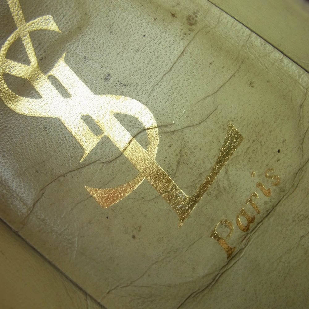 YVES SAINT LAURENT イヴサンローラン レザー シューズ ブラウン系 25.5EEE【中古】