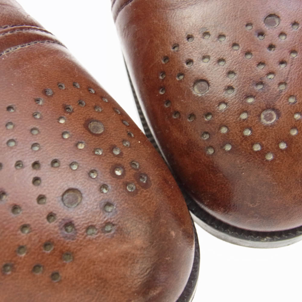 YVES SAINT LAURENT イヴサンローラン レザー シューズ ブラウン系 25.5EEE【中古】