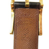 HERMES エルメス □C 刻印 マルジェラ期  アピ3 レザー ベルト ゴールド 金具 ブラウン系 95【中古】