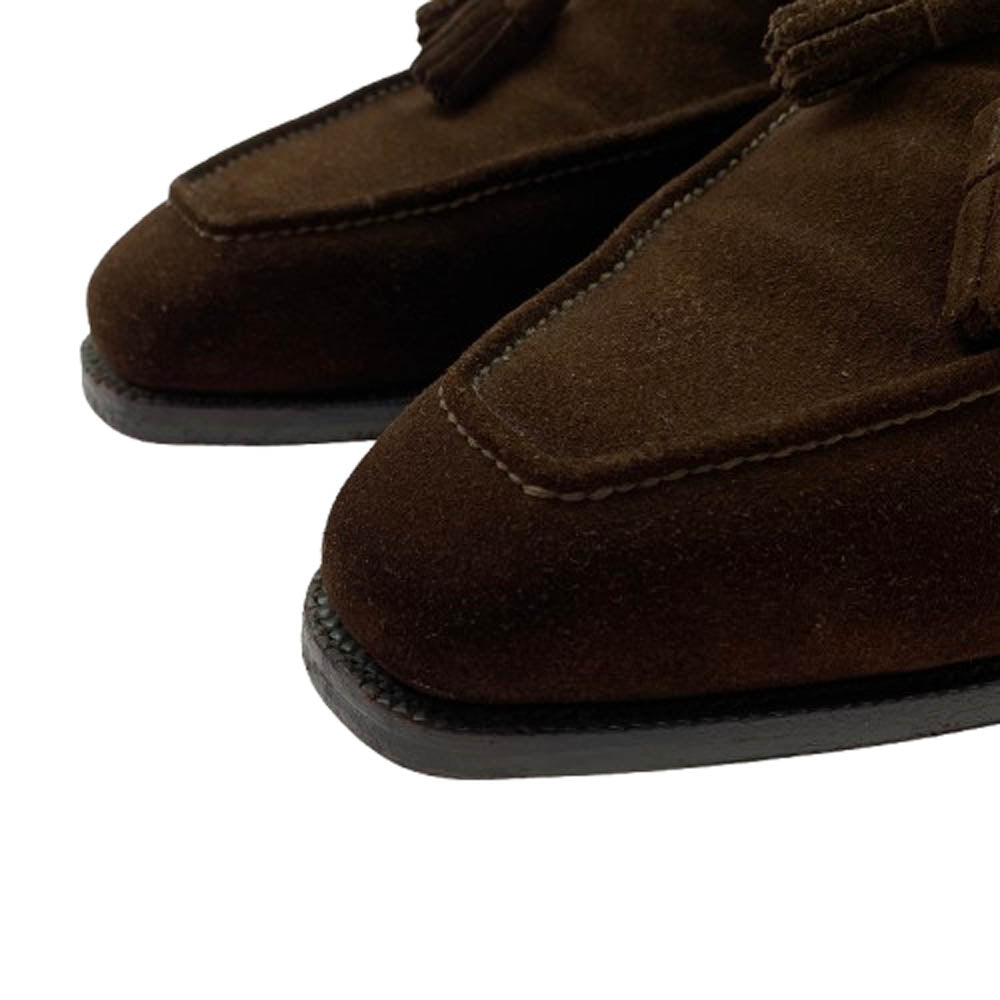 エンツォボナフェ BEAMS ビームス 別注 スエード タッセル ローファー ブラウン系 7【中古】