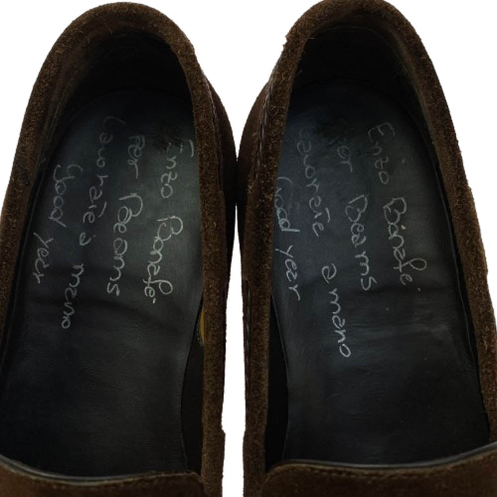 エンツォボナフェ BEAMS ビームス 別注 スエード タッセル ローファー ブラウン系 7【中古】