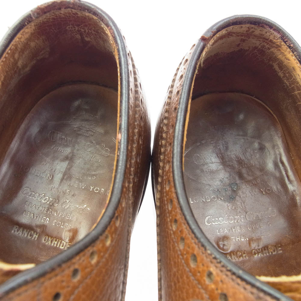 CHURCH'S チャーチ 旧チャーチ  3都市 ウィングチップ レザー シューズ ブラウン系 7.5【中古】