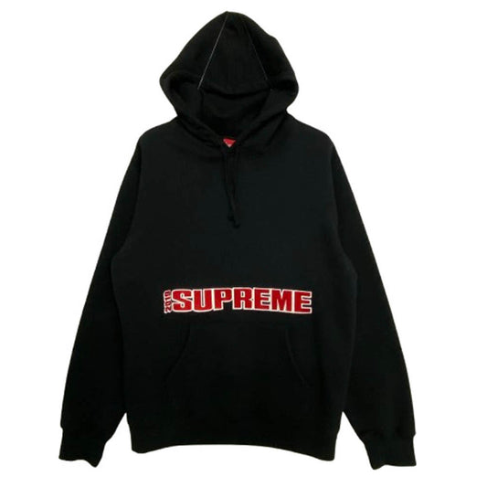 Supreme シュプリーム 19SS Blockbuster Hooded Sweatshirt ブロックバスター フーデット スウェット シャツ パーカー ブラック系 L【中古】
