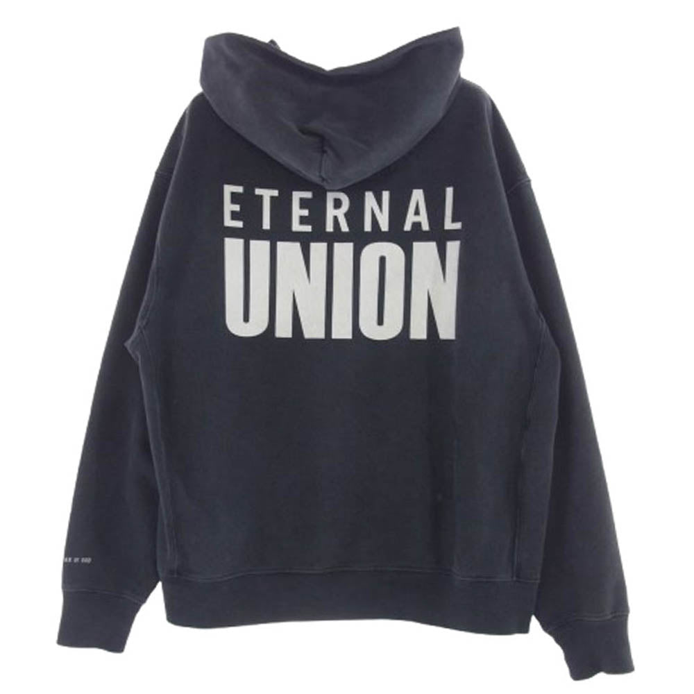 FEAR OF GOD フィアオブゴッド × UNION ユニオン FOGXUN-SS23-002 Eternal Union Hoodie エターナル フーディ プルオーバー パーカー ブラック系 M【中古】