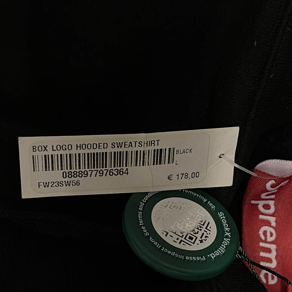 Supreme シュプリーム 23AW Box Logo Hooded Sweat shirt ボックス ロゴ フーデット スウェット シャツ パーカー ブラック系 L【中古】