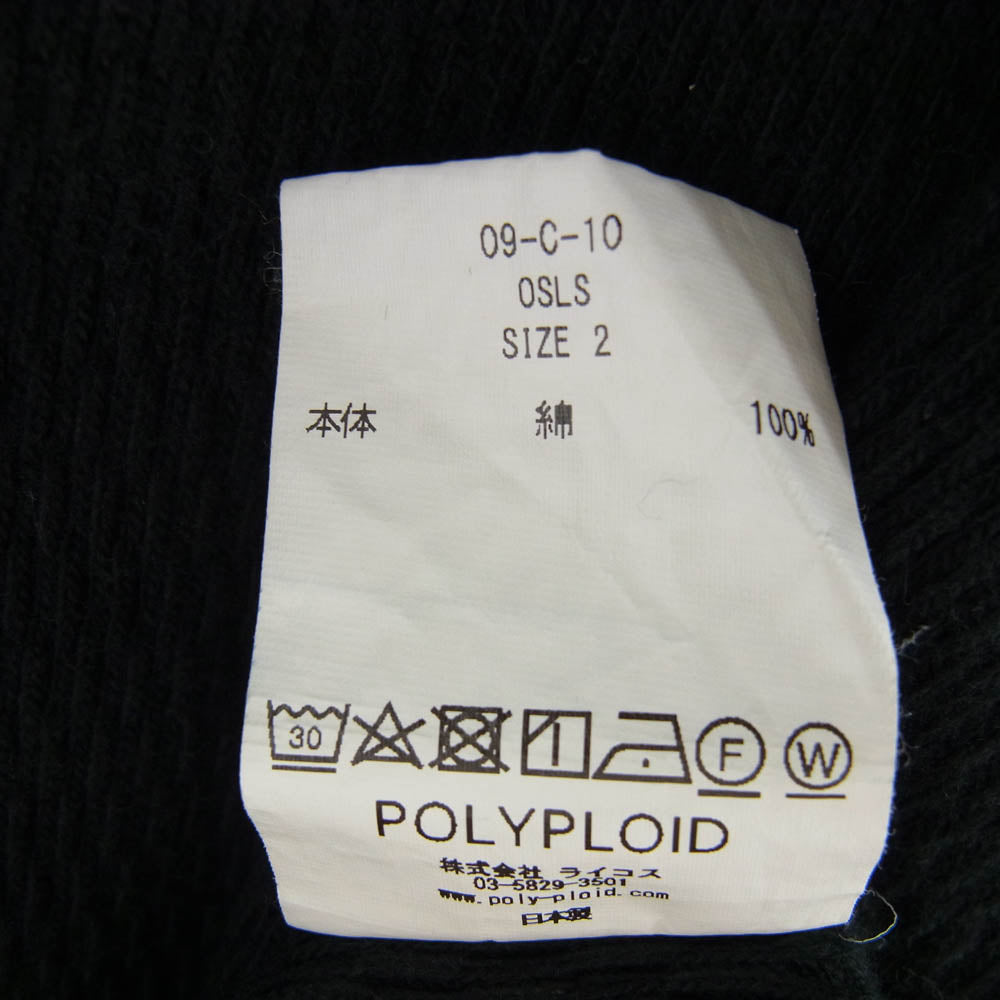 ポリプロイド Oversize Longsleeve #C オーバーサイズ ロング スリーブ スウェット ブラック系 2【中古】