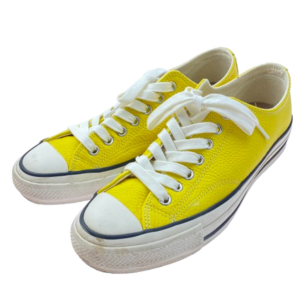 CONVERSE コンバース 1AD987 CHUCK TAYLOR LEATHER OX チャックテイラー レザー オックス スニーカー イエロー系 27cm【中古】