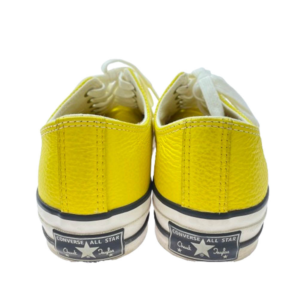 CONVERSE コンバース 1AD987 CHUCK TAYLOR LEATHER OX チャックテイラー レザー オックス スニーカー イエロー系 27cm【中古】
