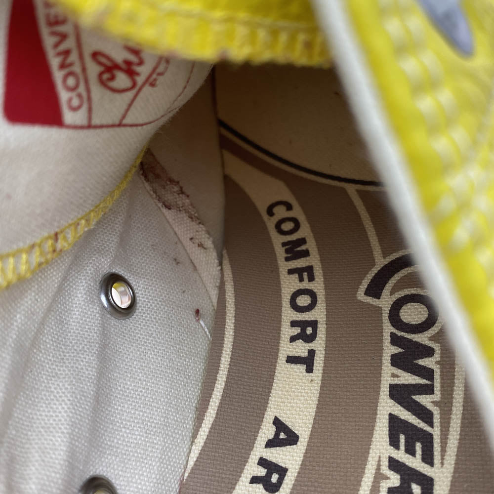 CONVERSE コンバース 1AD987 CHUCK TAYLOR LEATHER OX チャックテイラー レザー オックス スニーカー イエロー系 27cm【中古】