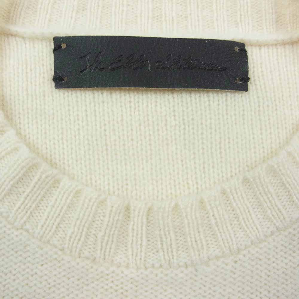 THE ELDER STATESMAN エルダー ステイツマン 2820800103 別注 HEAVY SEA CREW WHITE クルーネック カシミア ニット ホワイト系 S【中古】