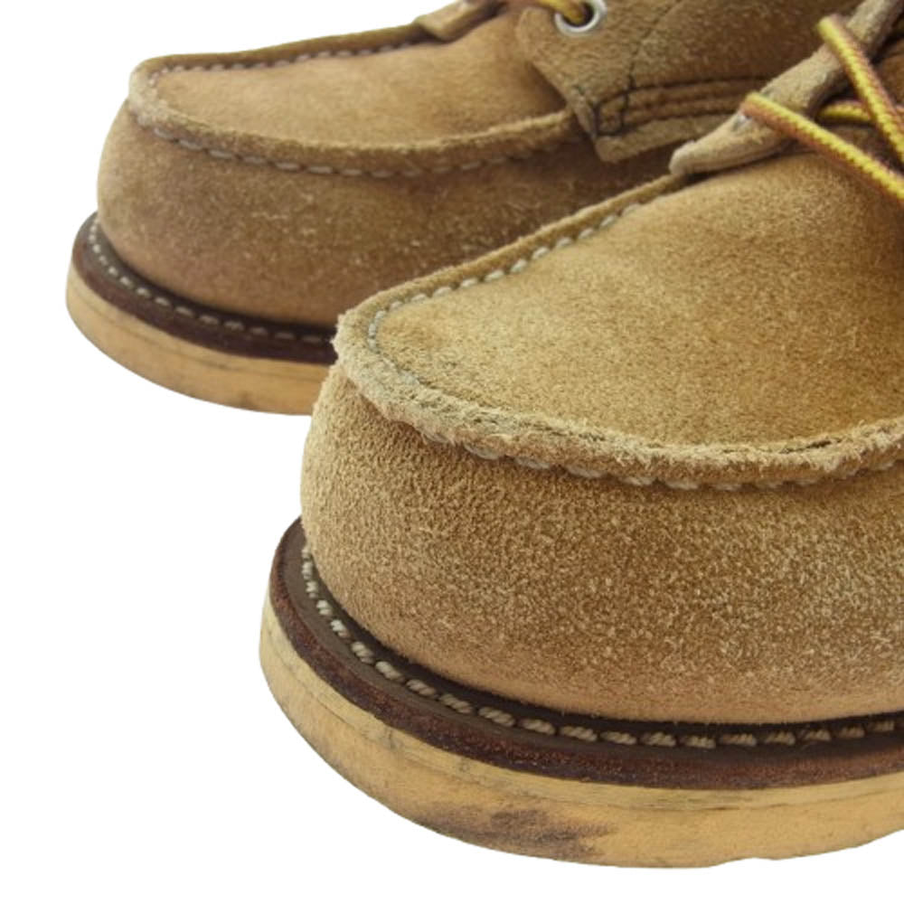 RED WING レッドウィング 8173 USA製 90s 四角犬タグ スエード アイリッシュセッター ラフアウト モックトゥ ブーツ ライトブラウン系 サイズ不明  インソール25.5cm【中古】