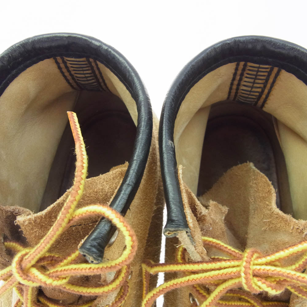 RED WING レッドウィング 8173 USA製 90s 四角犬タグ スエード アイリッシュセッター ラフアウト モックトゥ ブーツ ライトブラウン系 サイズ不明  インソール25.5cm【中古】