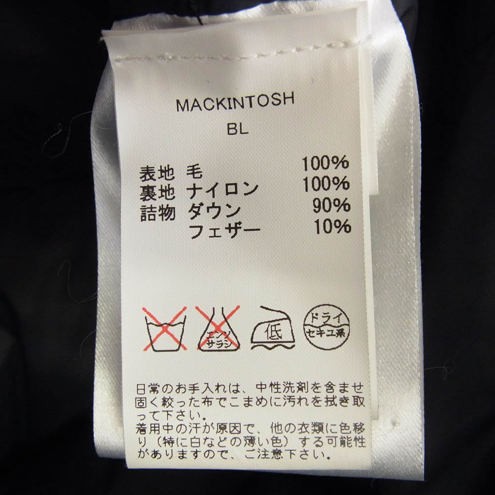 Mackintosh マッキントッシュ GD-004B ロロピアーナ ストームシステム 2WAY フード脱着 ウール ダウンジャケット ネイビー系 38【中古】