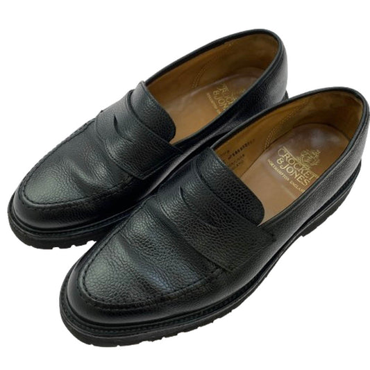 CROCKETT&JONES クロケットアンドジョーンズ 26224 BOSTON2 ボストン2 カントリーカーフ グレインレザー コインローファー ブラック系 UK7.5【中古】