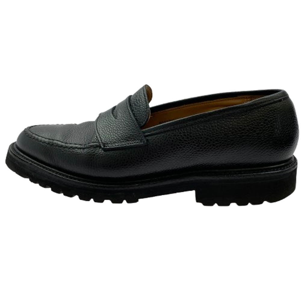 CROCKETT&JONES クロケットアンドジョーンズ 26224 BOSTON2 ボストン2 カントリーカーフ グレインレザー コインローファー ブラック系 UK7.5【中古】