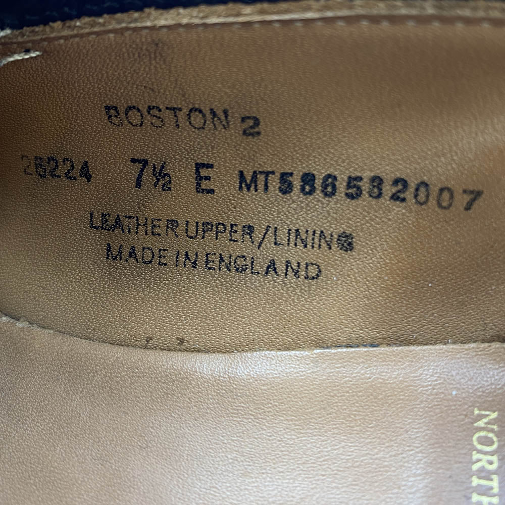 CROCKETT&JONES クロケットアンドジョーンズ 26224 BOSTON2 ボストン2 カントリーカーフ グレインレザー コインローファー ブラック系 UK7.5【中古】