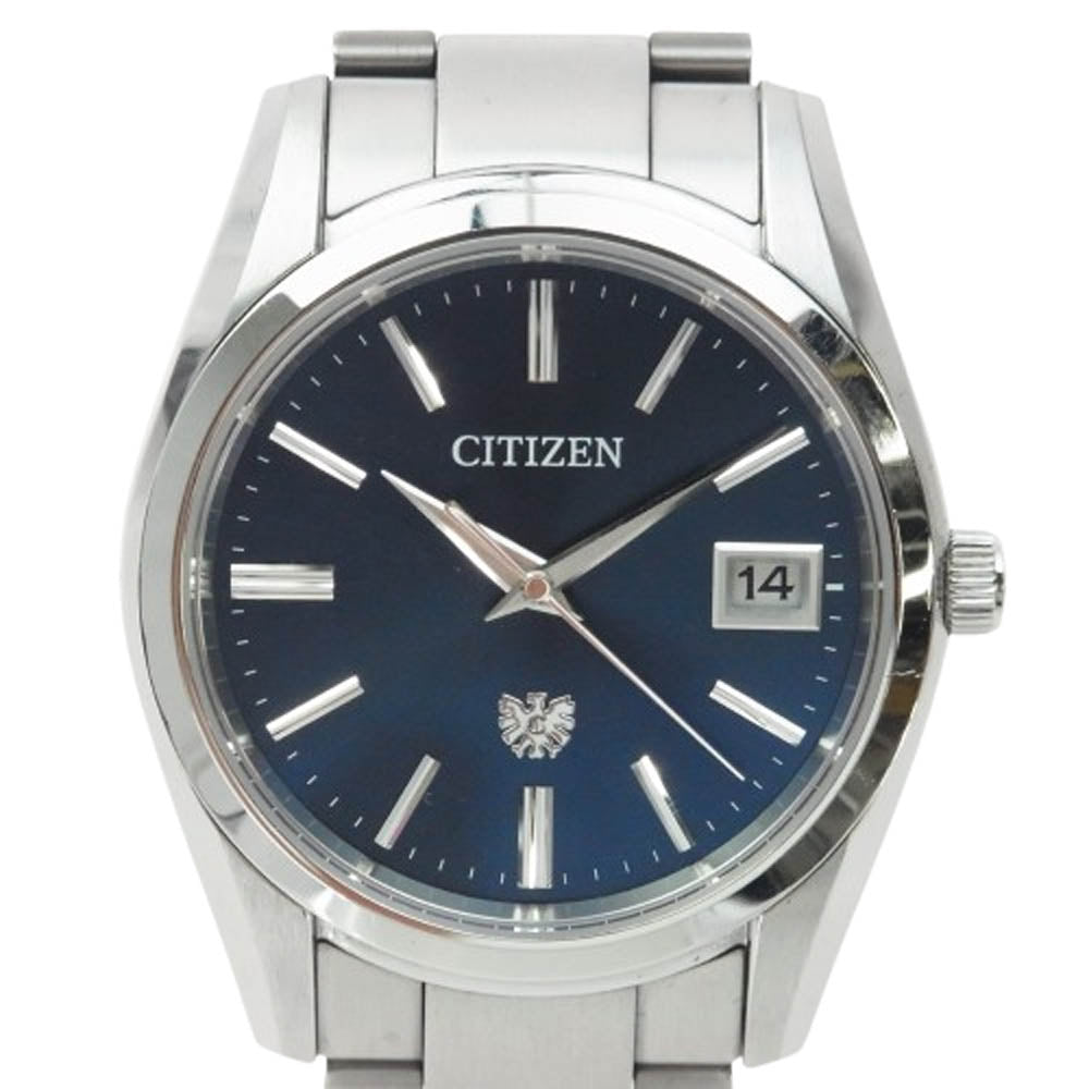 CITIZEN シチズン AQ4080-52L ザ・シチズン エコドライブ ウォッチ 腕時計 シルバー系 ブルー系【中古】