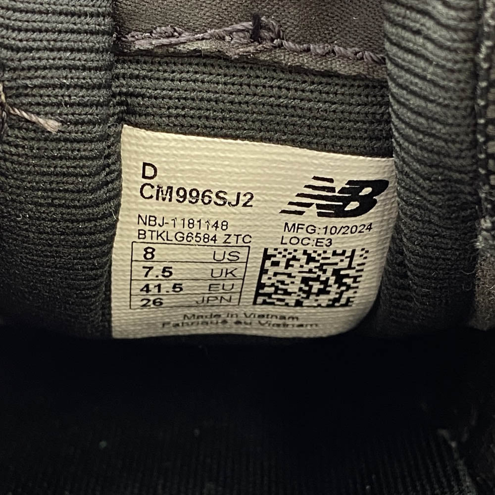 NEW BALANCE ニューバランス CM996SJ2 996 ブラックローカット スニーカー ブラック系 26cm【中古】
