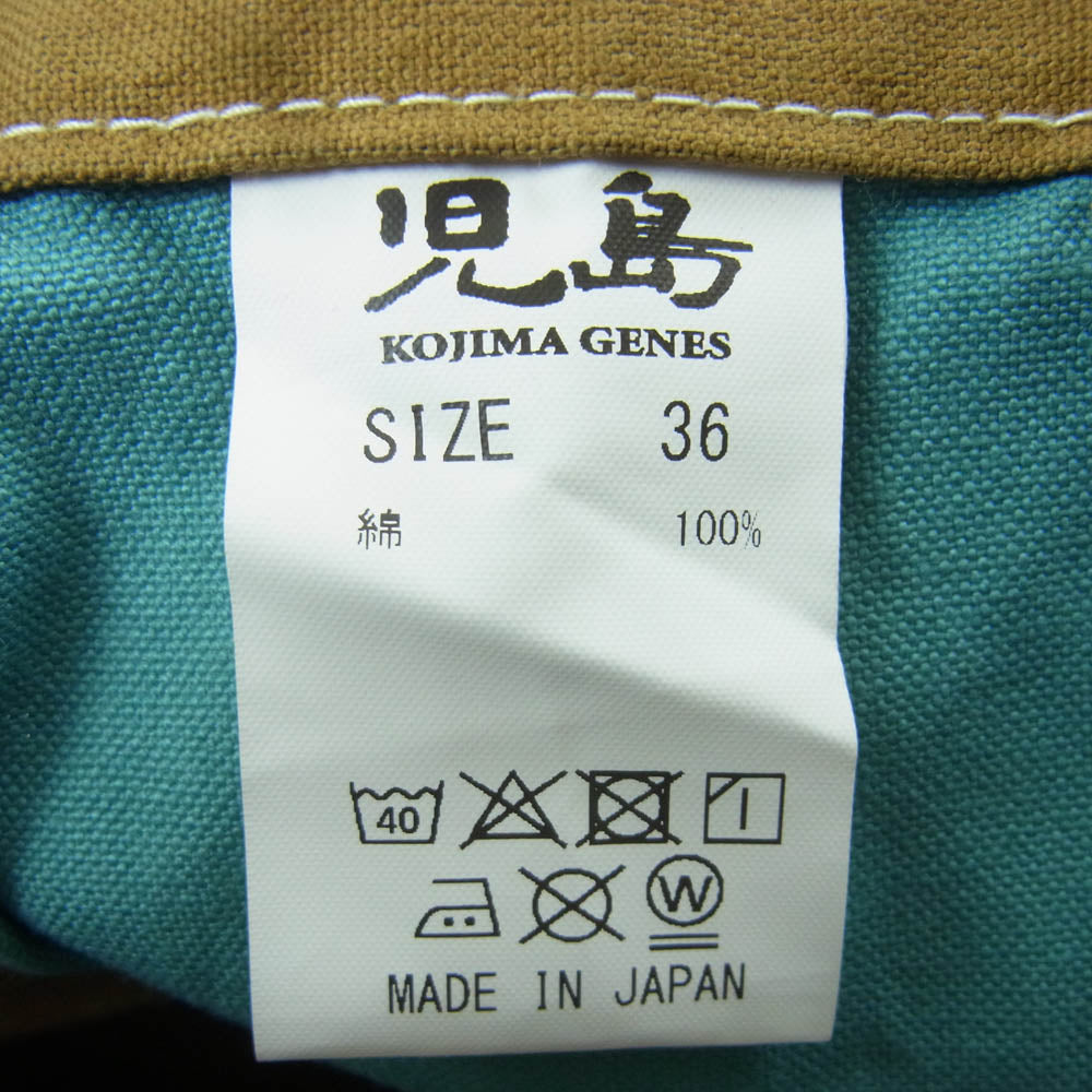 KOJIMA GENES 児島ジーンズ クレイジーパターン ハーフパンツ ショートパンツ ワーク ベイカー パンツ イエロー系 ブルー系 36【中古】