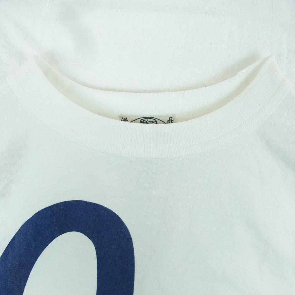 EVISU エヴィス フロント カモメ プリント 半袖 Tシャツ コットン 日本製 ホワイト系 44【中古】