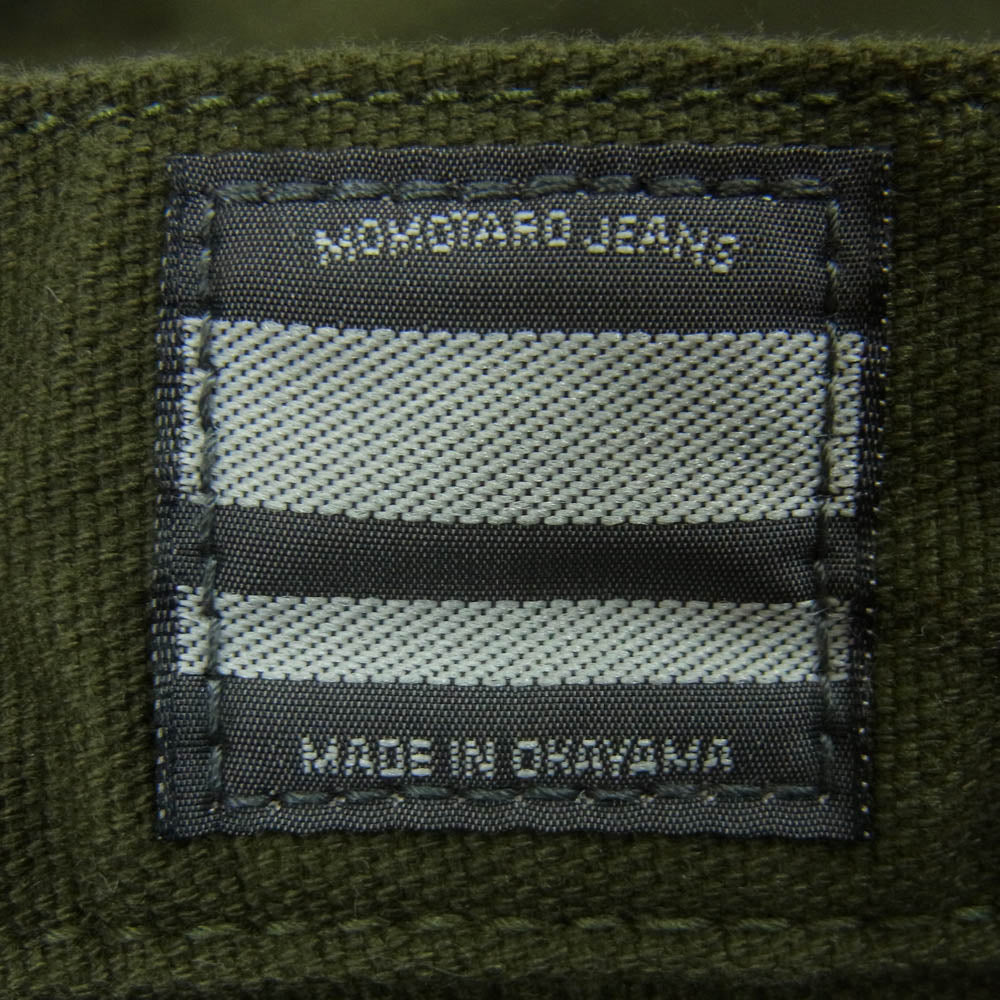 MOMOTARO JEANS 桃太郎ジーンズ 02-063 出陣 ダック クロップド ショーツ ハーフ ペインター パンツ モスグリーン系 W36【中古】