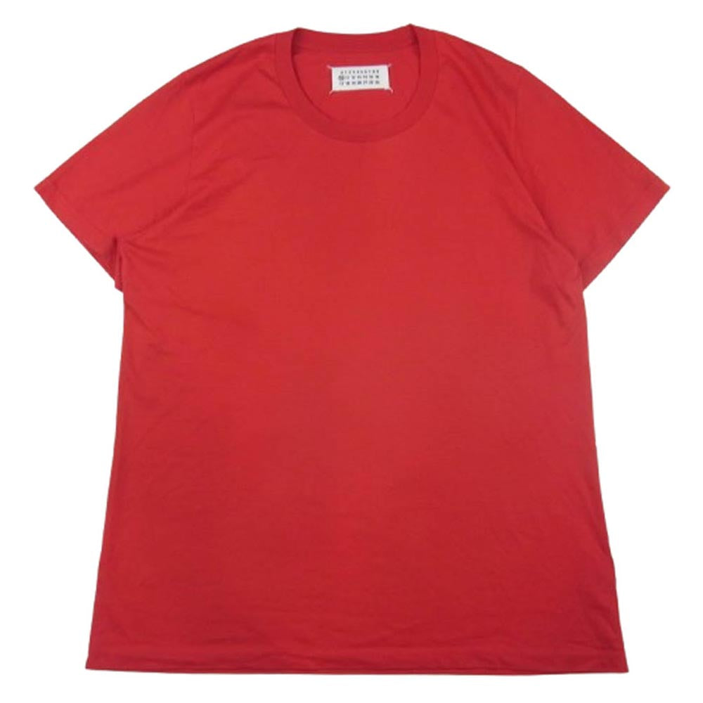 MAISON MARTIN MARGIELA メゾンマルタンマルジェラ 15SS S30GC0504 四つタグ コットンクルーネック 半袖 Tシャツ レッド レッド系 48【中古】
